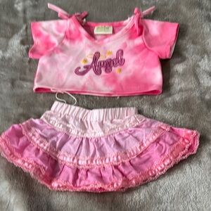 Pink Angel Top and Skirt Set